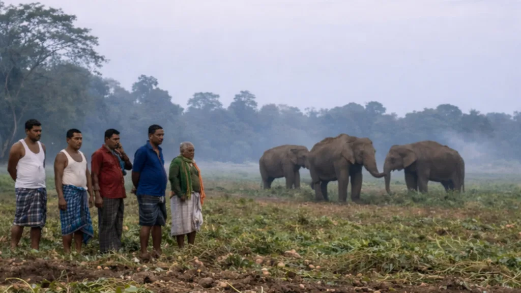 Elephant rampage: ফের হাতির তাণ্ডব, ফসল হারিয়ে দিশেহারা চন্দ্রকোনার কৃষকেরা 1 Elephant rampage
