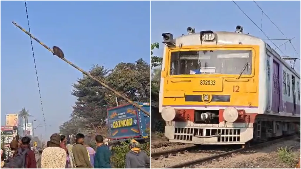 West Bengal Accident: ম্যাটাডোরের ধাক্কায় ভাঙল রেল গেট, বন্ধ শিয়ালদা-হাসনাবাদ শাখায় ট্রেন চলাচল 1 west bengal accident