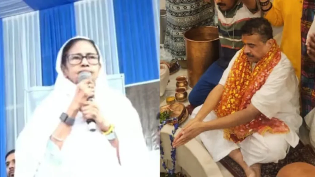 Suvendu Adhikari: কালীঘাটের মন্দিরে পুজো দিয়ে ভবানীপুর কেন্দ্রের ভোট প্রচার শুভেন্দুর 1 Suvendu Adhikari