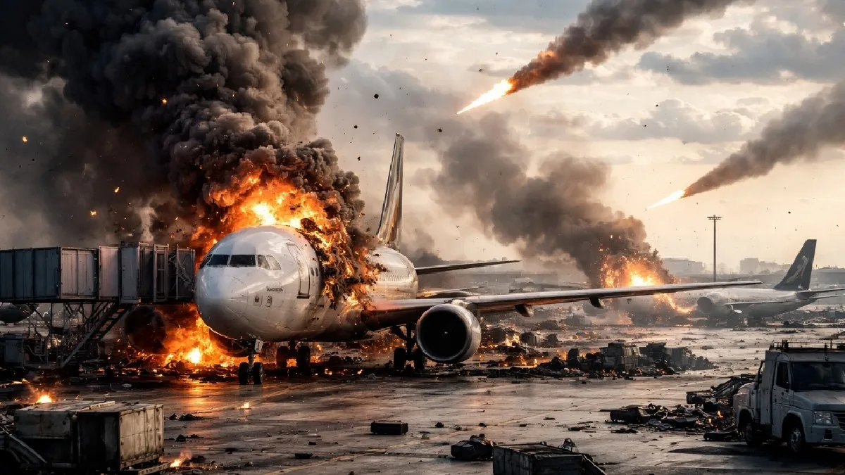 Passenger plane destroyed