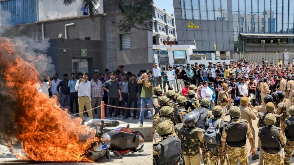 Noida Labour Protest
