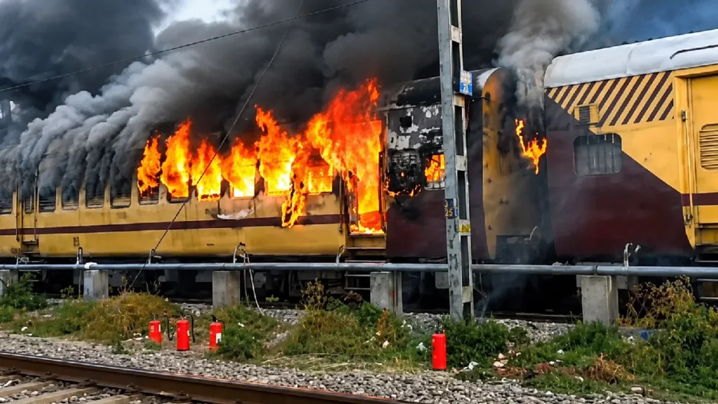 Bihar Train Fire: ফের ট্রেনে আগুন, বিহারের সাসারাম স্টেশনে খালি কোচে ভয়াবহ আগুন, হতাহতের খবর নেই 1 Bihar Train Fire