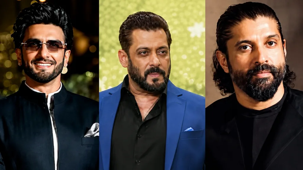 Salman Khan Ranveer Singh and Farhan Akhtar