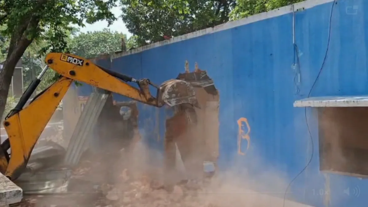 Trinamool party office destroyed