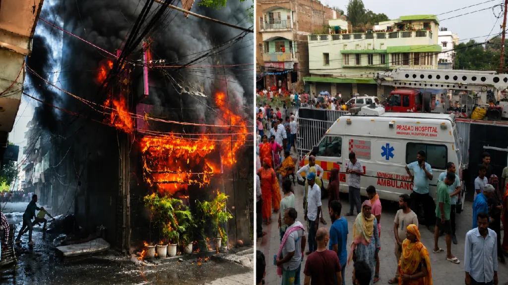 মুজফ্ফরপুরের এক হাসপাতালে আগুন, তিন জনের মৃত্যু 1 Bihar Hospital Fire
