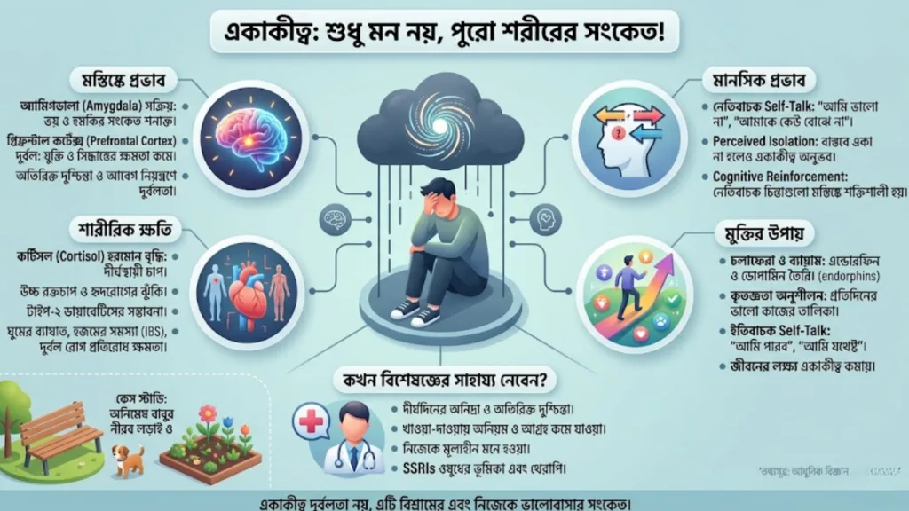 একাকীত্ব শুধু অনুভূতি নয়, এটি শরীর-মন দুটোরই নীরব বিপদ 3 Effects of Loneliness