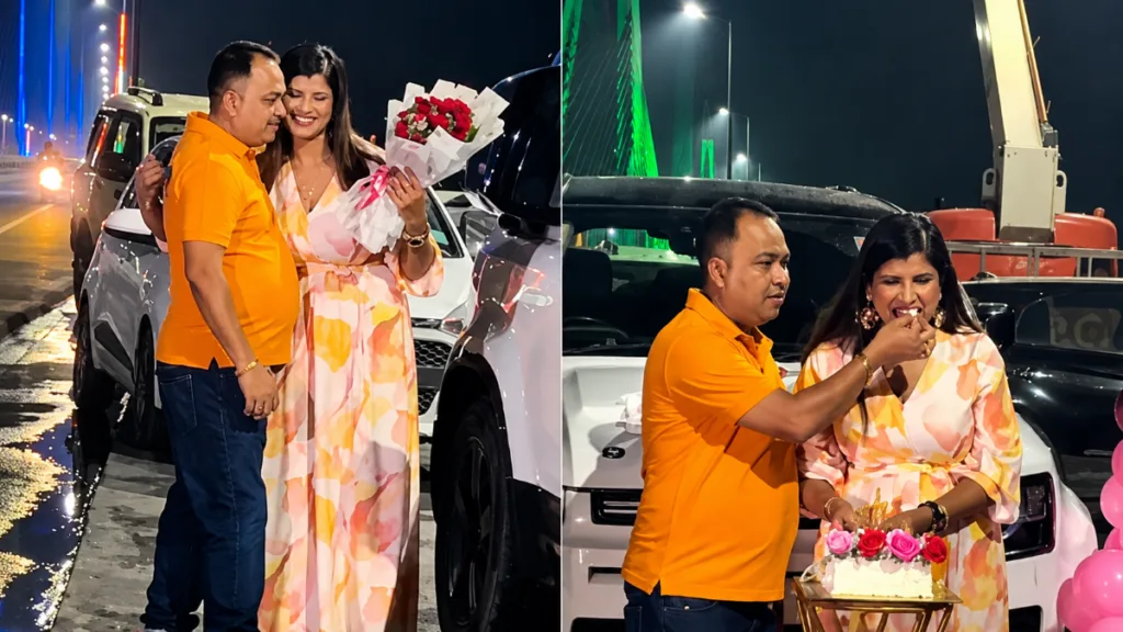 স্ত্রীর জন্মদিনে উড়ালপুলে লাল গালিচা, আতশবাজি--ভাইরাল ভিডিয়ো ঘিরে গ্রেফতার ব্যবসায়ী 1 Guwahati Flyover Viral Birthday Celebration