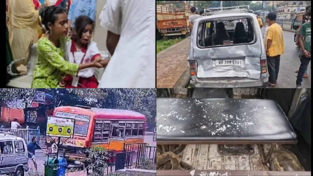 আসানসোলে ভয়াবহ দুর্ঘটনা, পথচারীকে পিষে স্কুল পুলকারে সজোরে ধাক্কা মিনিবাসের 1 Asansol Minibus Accident