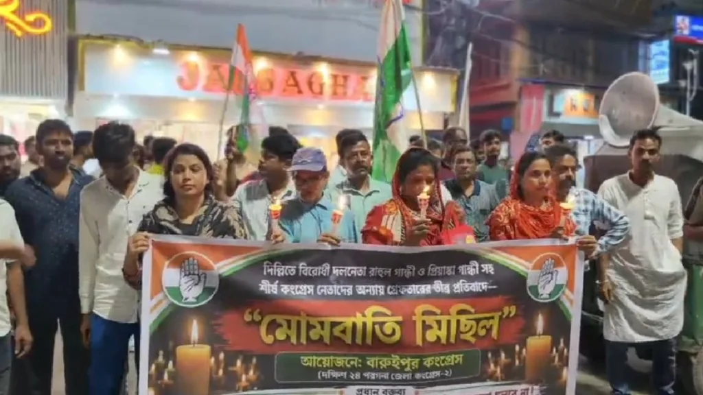 Candle march at Baruipur