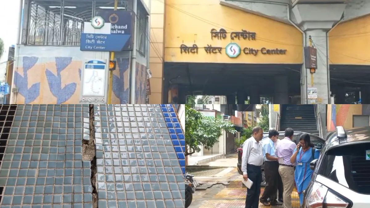 Cracks on Metro pillar