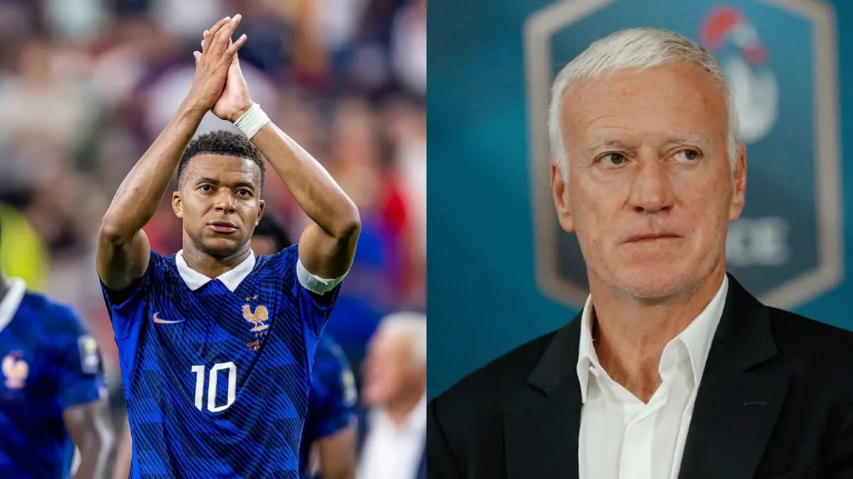Mbappe Deschamps Reaction