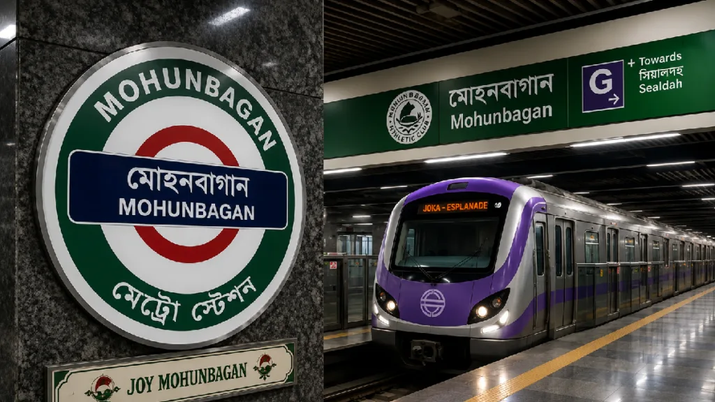 এবার মোহনবাগানের নামে মেট্রো স্টেশন করার দাবি, কোন রুটে হবে এই স্টেশন? 1 Mohun Bagan Metro Station