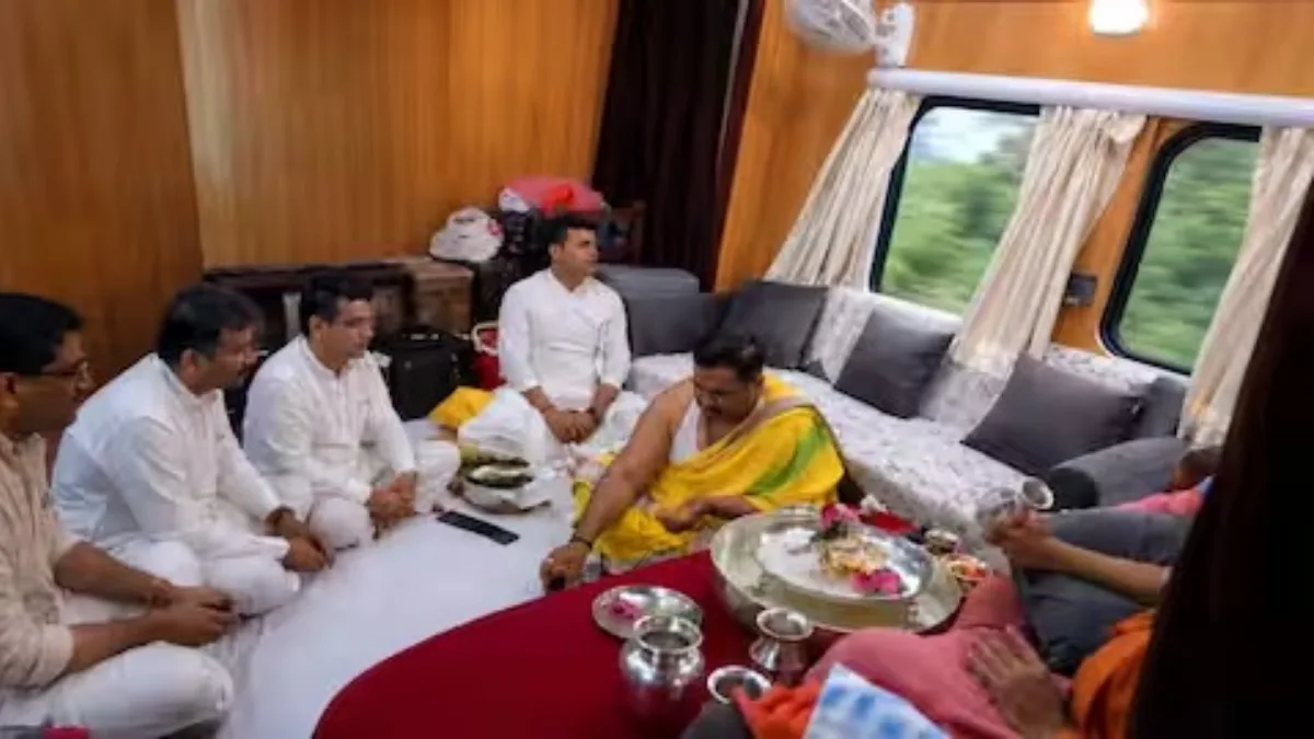 Puja Inside Train