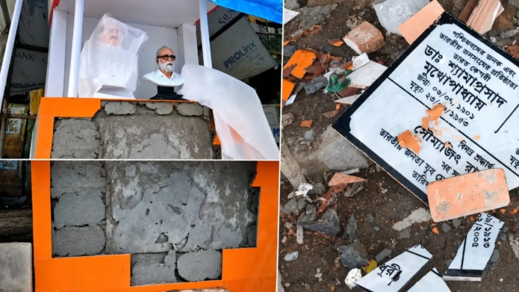 জন্মবার্ষিকীর আগে শ্যামাপ্রসাদের মূর্তি ভাঙচুর, অমিত শাহের সফরের আগেই শুরু বিতর্ক 1 Shyama Prasad Mukherjee