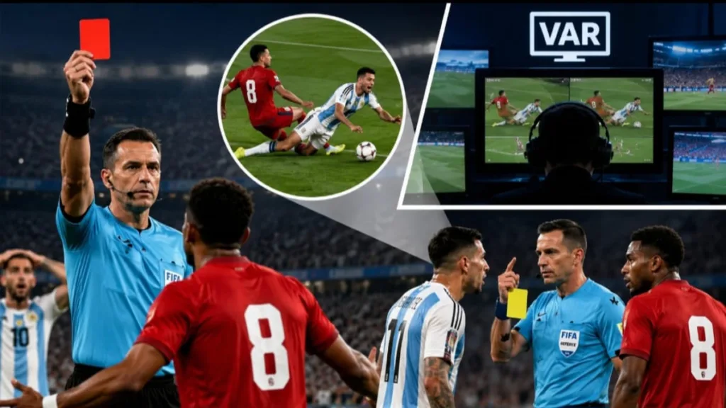 আর্জেন্তিনা ম্যাচে লাল কার্ড বিতর্ক, কী এই FIFA-র ‘Mistaken Identity’ নিয়ম 1 VAR Mistaken Identity Rule
