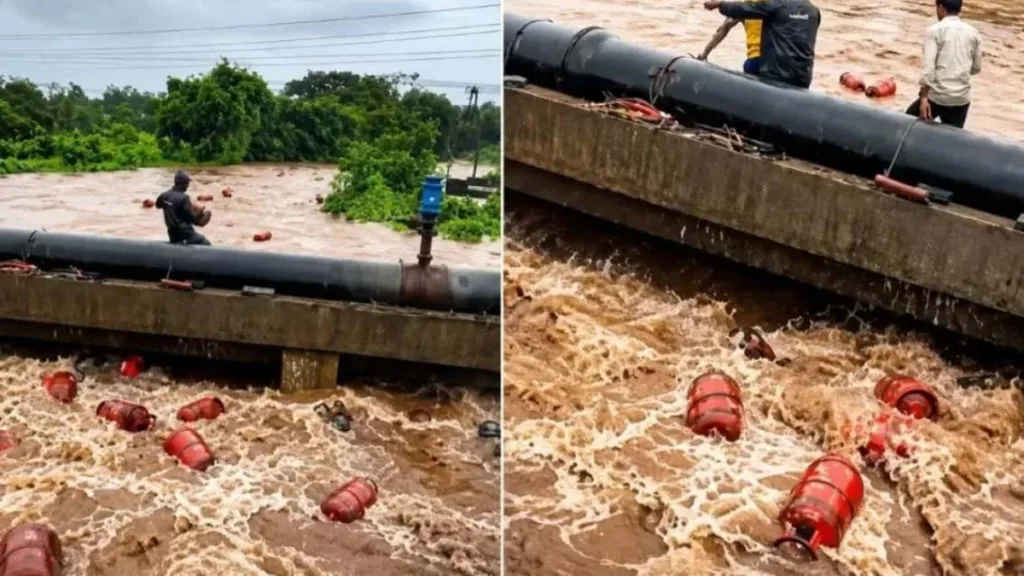 জলের তোড়ে ভেসে গেল ৩,০০০ LPG সিলিন্ডার! ভারী বৃষ্টিতে বিপর্যস্ত মহারাষ্ট্র 1 maharashtra rain