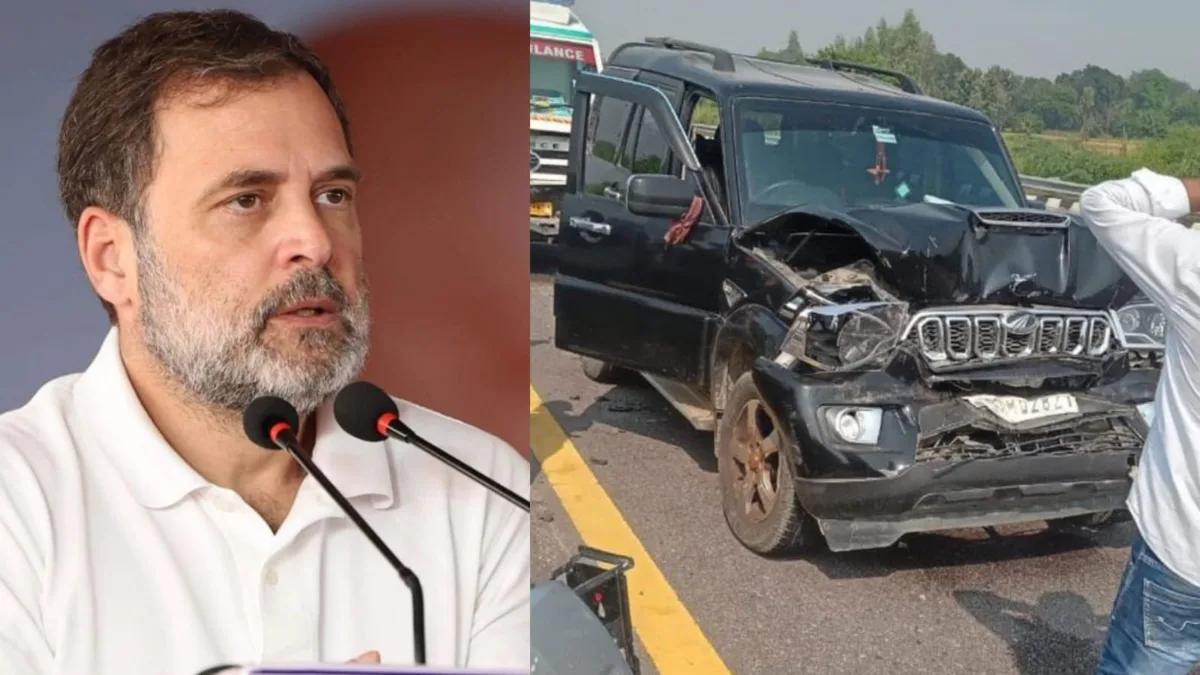 Rahul Gandhi Convoy Accident