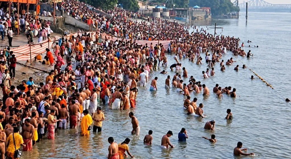 মহালয়ায় তর্পণে বিভিন্ন ঘাটে জনজোয়ার, রাজপুর থেকে হাওড়া—নিরাপত্তায় কড়া নজরদারি 2 Tarpan 2